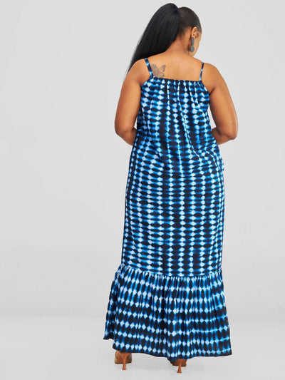 Letaj Fabtory African Adina Dress - Blue - Shopzetu