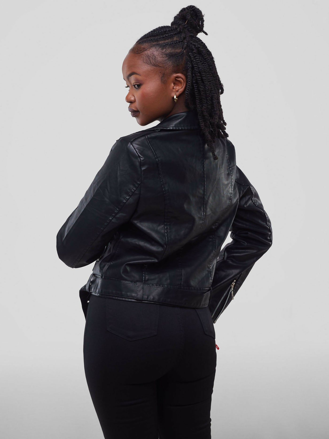 Stylish Sisters Leather Jacket - Black