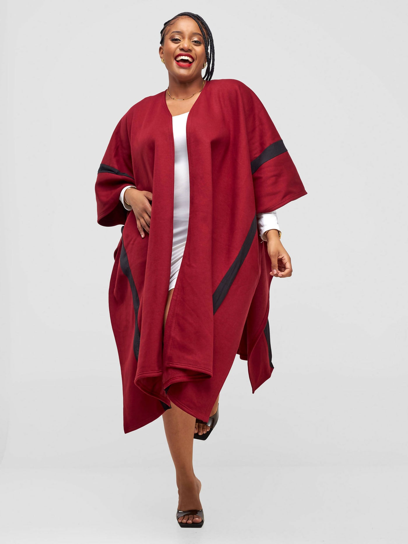 Nika Bonica Penny Poncho - Maroon