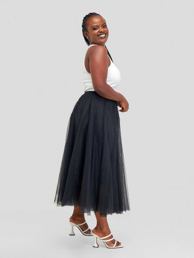 Fauza Design Tulle Skirt - Black - Shopzetu
