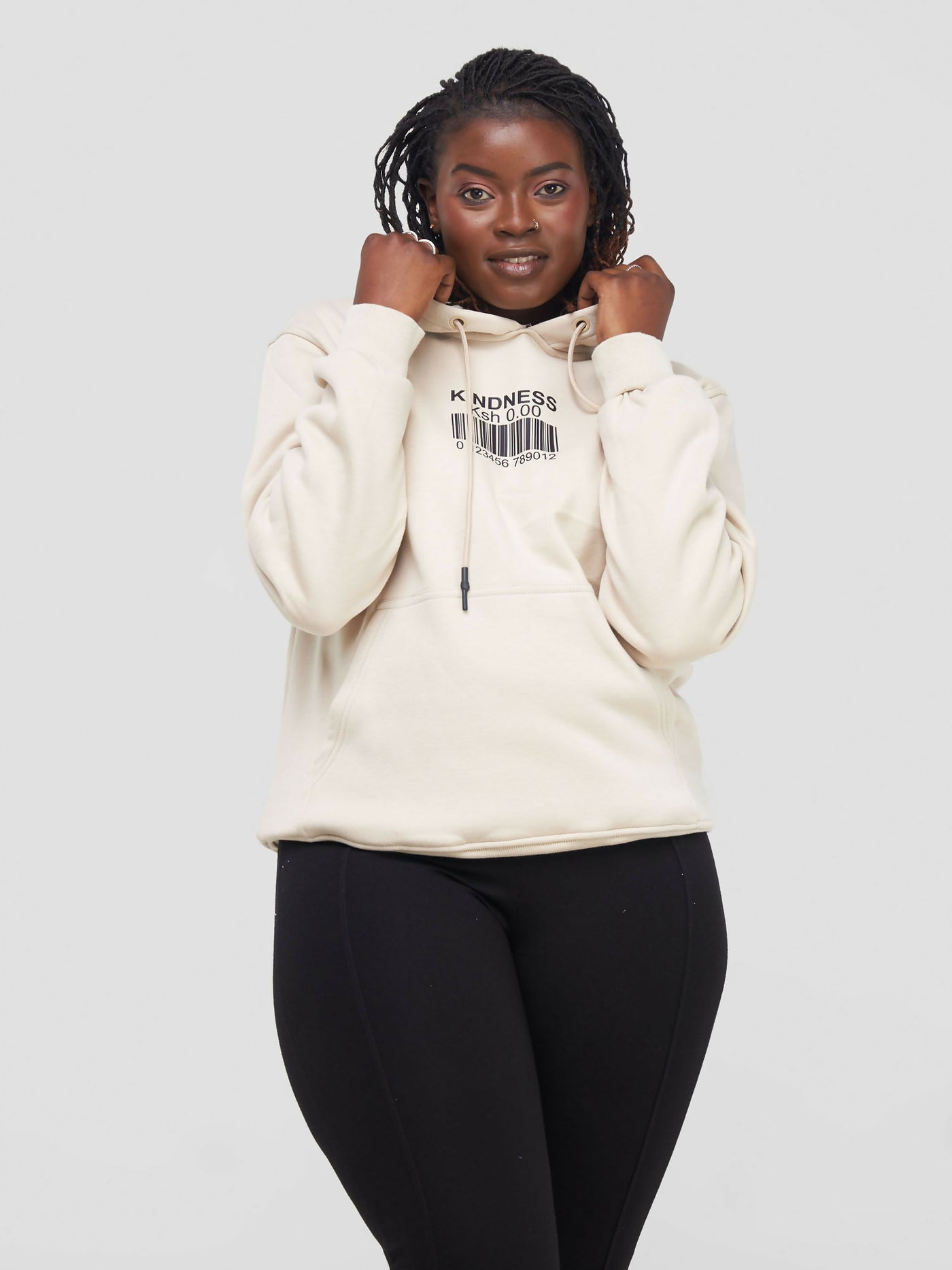 Zia Africa " Kindness" Hoodie - Beige