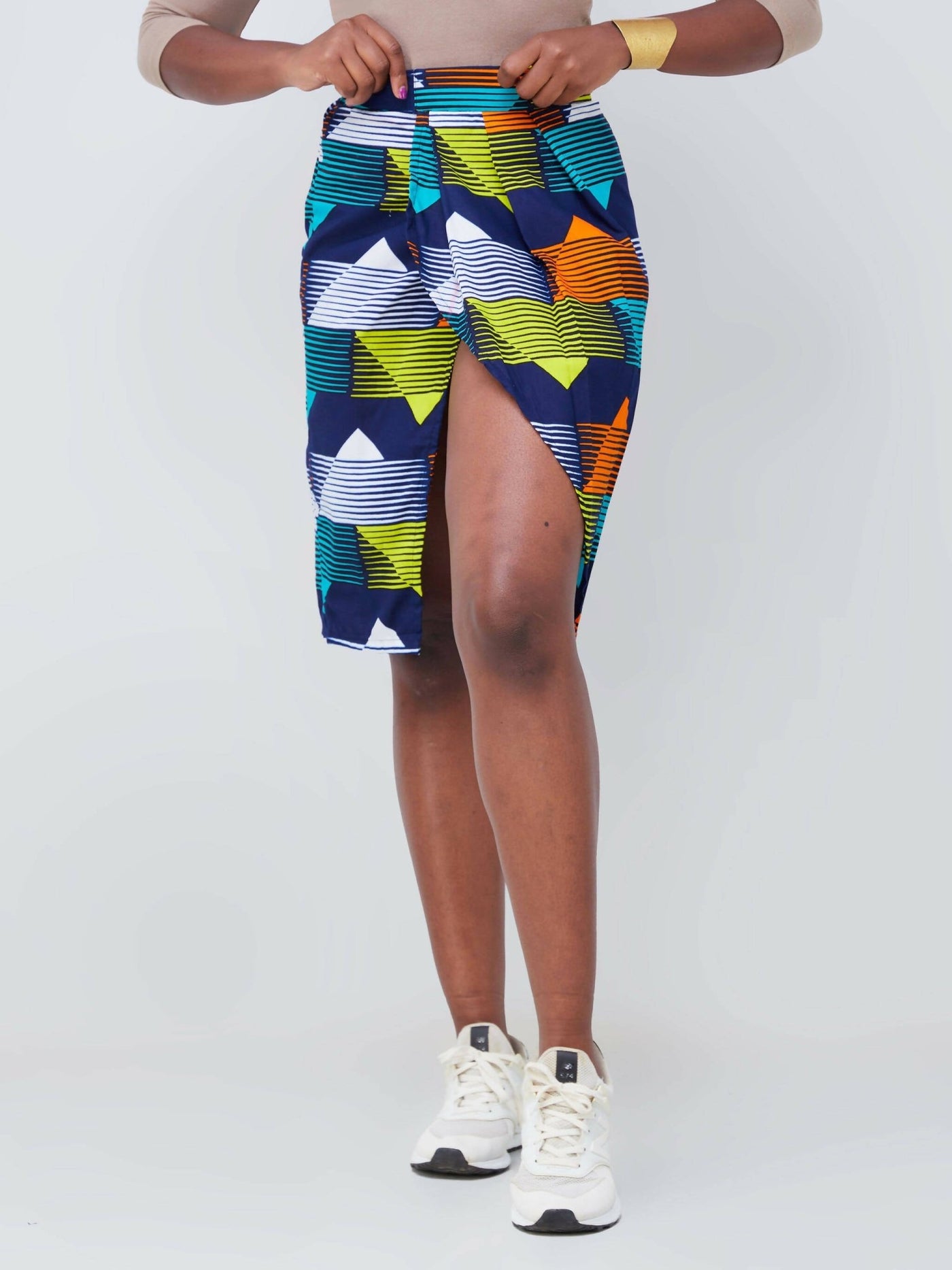 Vazi Afriq Ankara Wrap Skirt - Multicoloured - Shopzetu