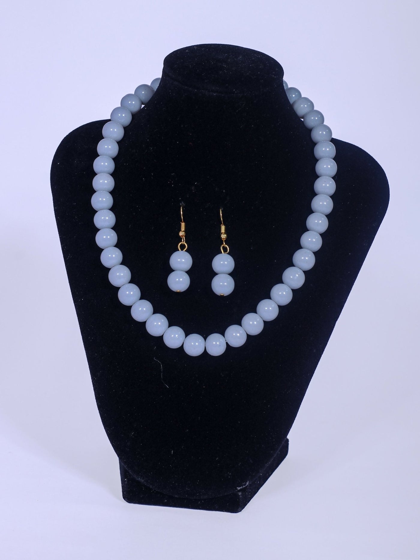 Klewisia Closet Shiny Pearls Necklace - Grey - Shopzetu