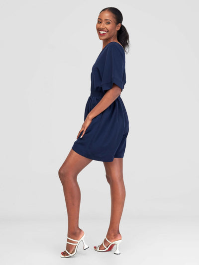 Purple Thread Rossa Romper - Navy Blue - Shopzetu