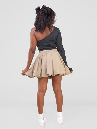 Zoya Temo Bubble Mini Skirt - Taupe