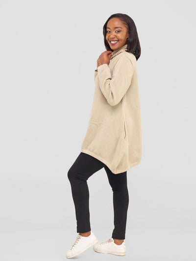 Vivo Cowl Neck Knit Sweater - Ivory