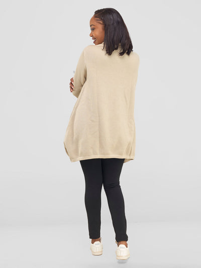 Vivo Cowl Neck Knit Sweater - Ivory