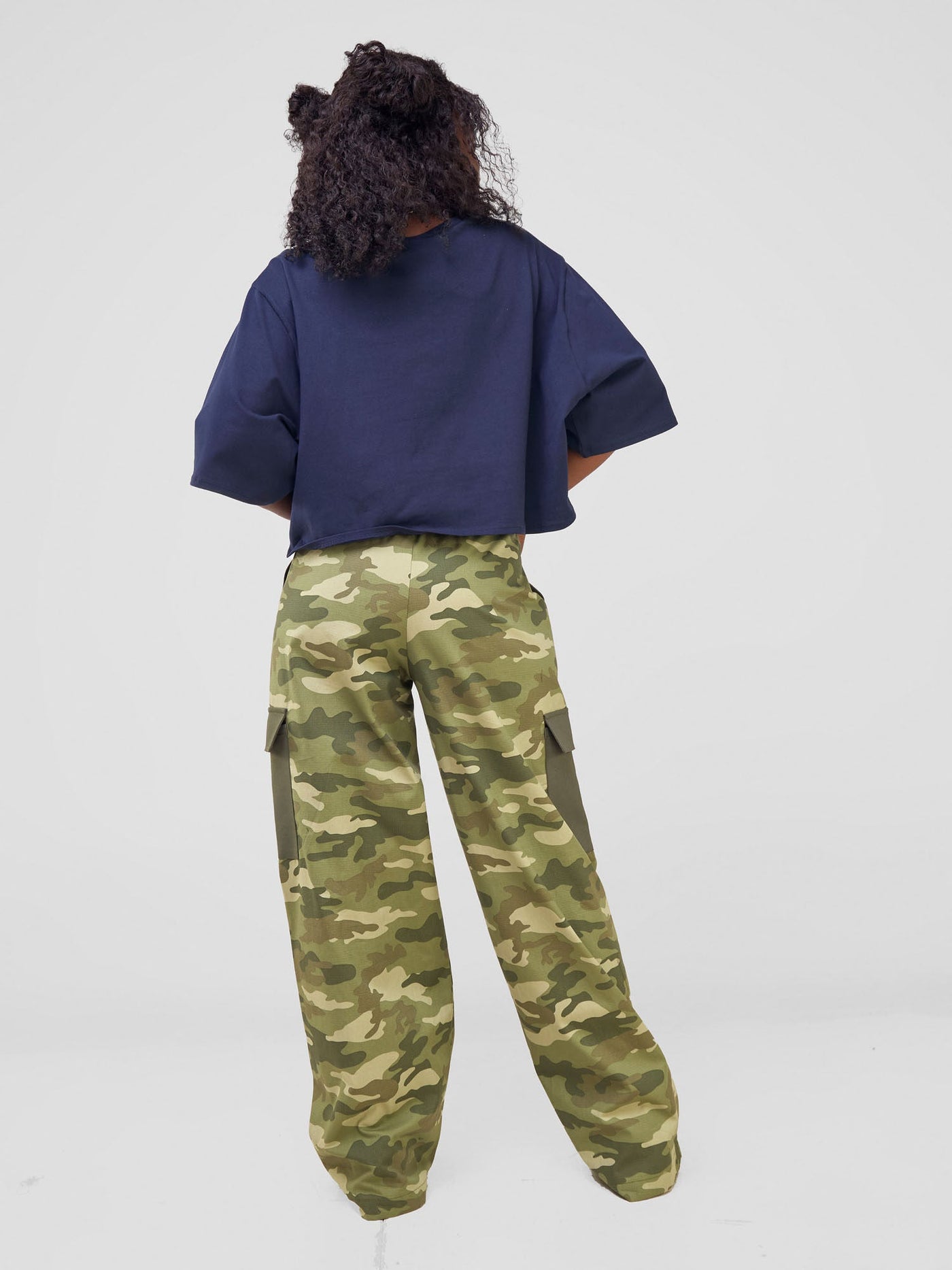 Zoya Temo Straight Leg Pants - Camo Green