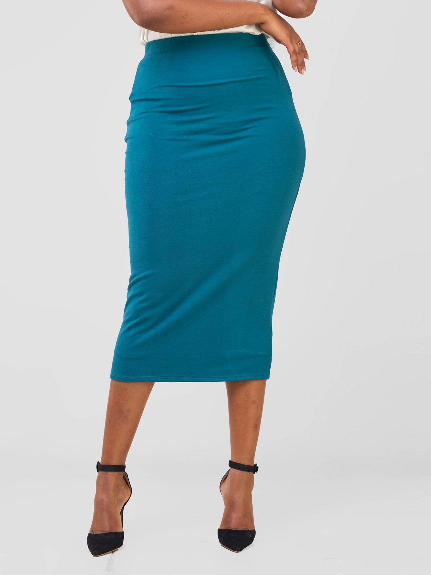 Basic Lined Capri Skirt - Teal Green