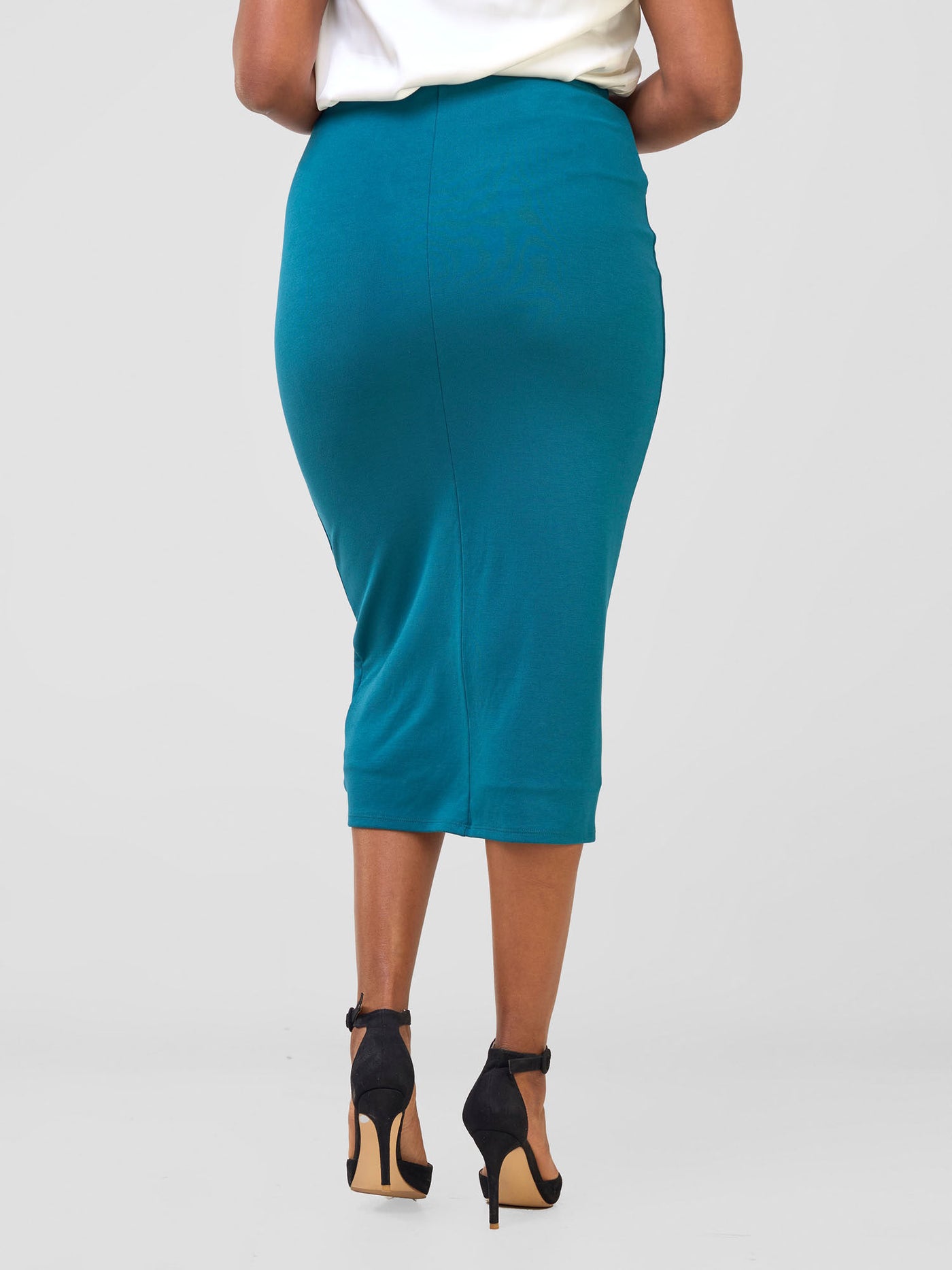 Basic Lined Capri Skirt - Teal Green