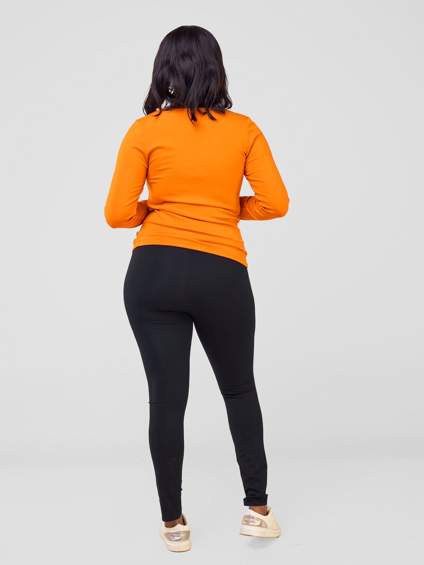 Vivo Basic Val Long Sleeve Sleeve Top - Orange