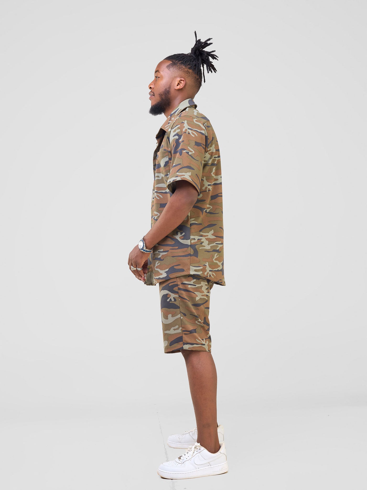 Zoya Temo Men's Knee Length Shorts  - Camo Brown