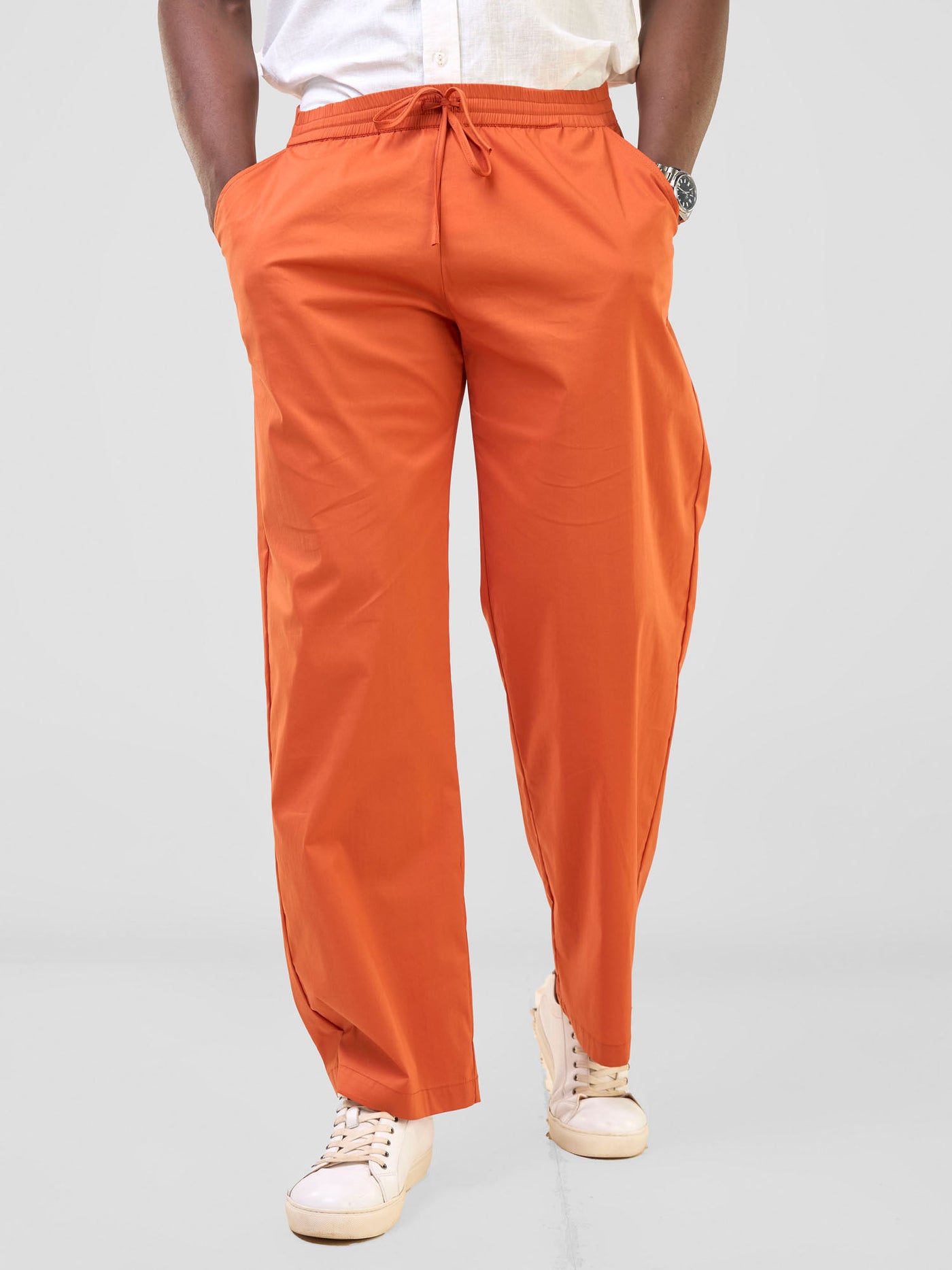 Njano Men's Easy Fit Pants - Rust