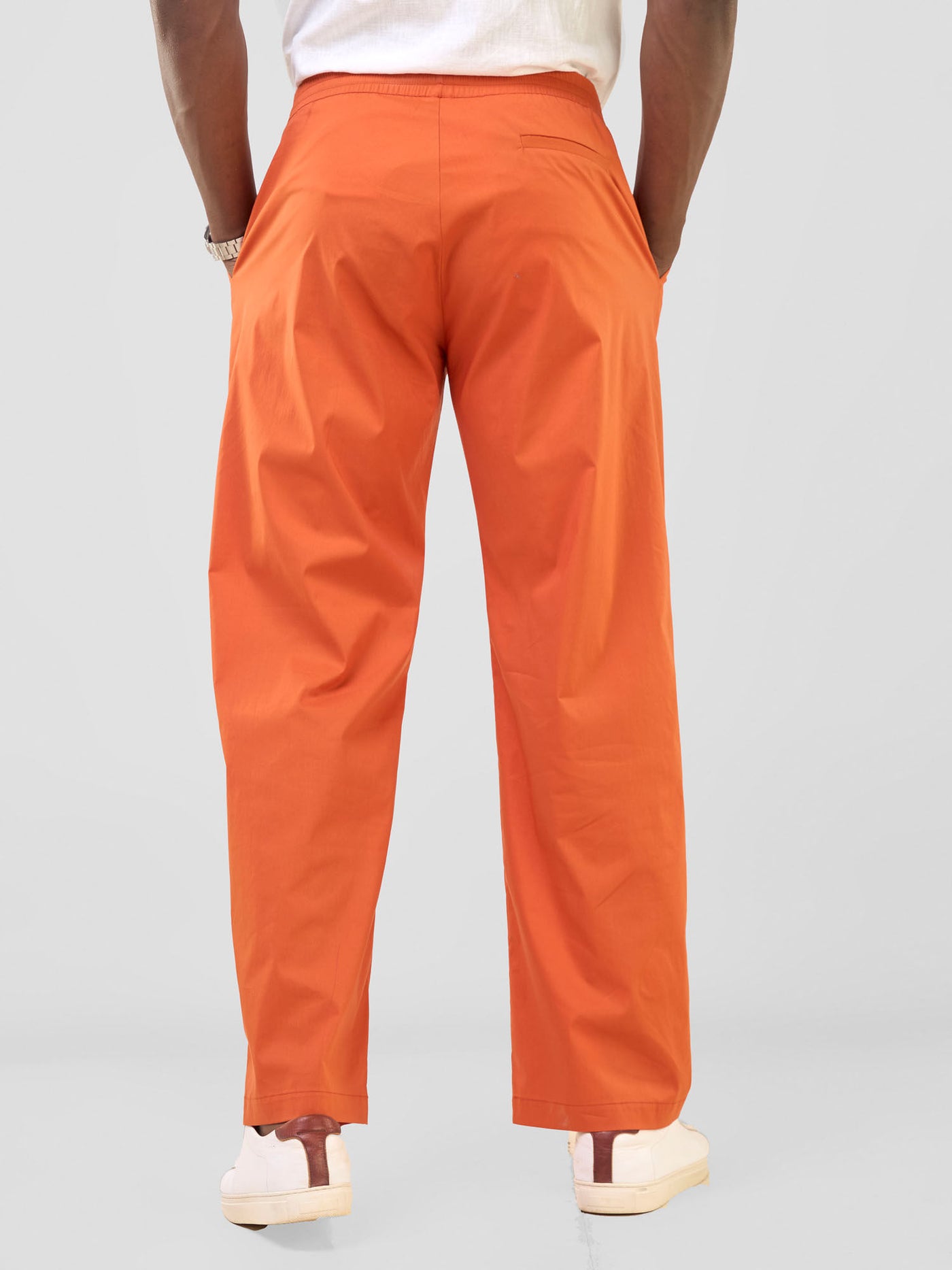 Njano Men's Easy Fit Pants - Rust