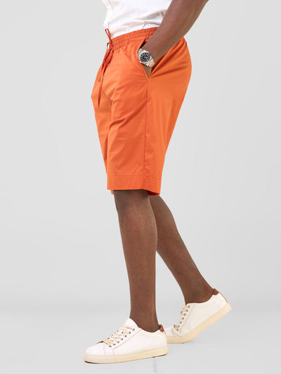 Njano Men's Knee Length Shorts - Rust