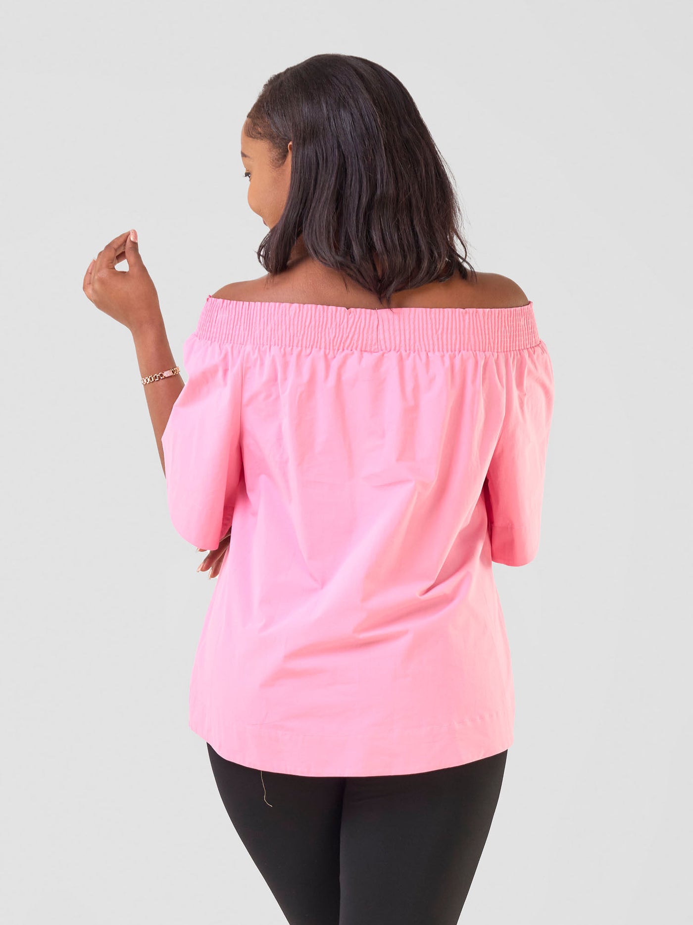 Zene Off Shoulder Top - Pink