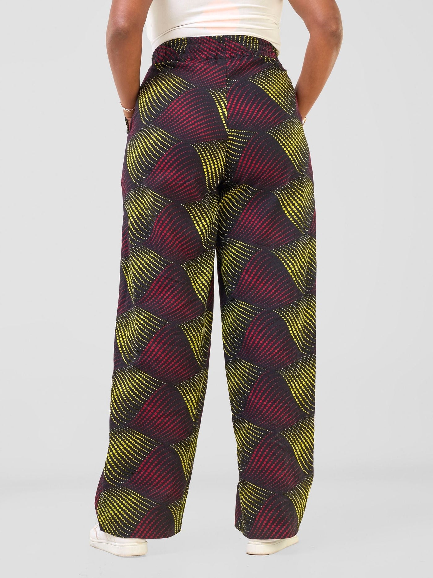 Safari Njano Wide Leg Pants - Shama Print - Shopzetu