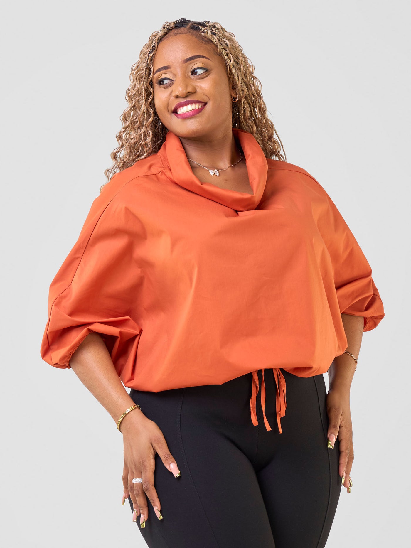 Njano Cowl Top - Rust