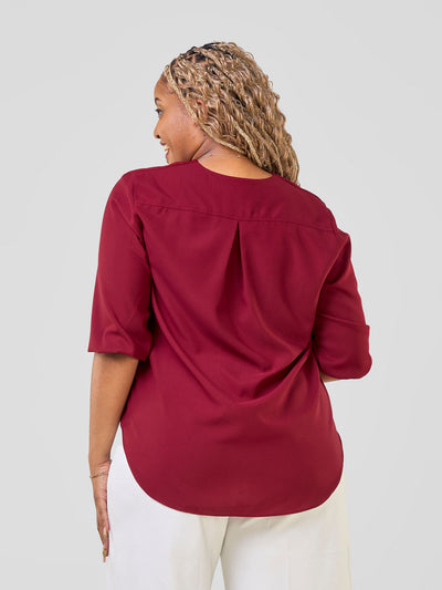 Dua Shirt - Maroon - Shopzetu