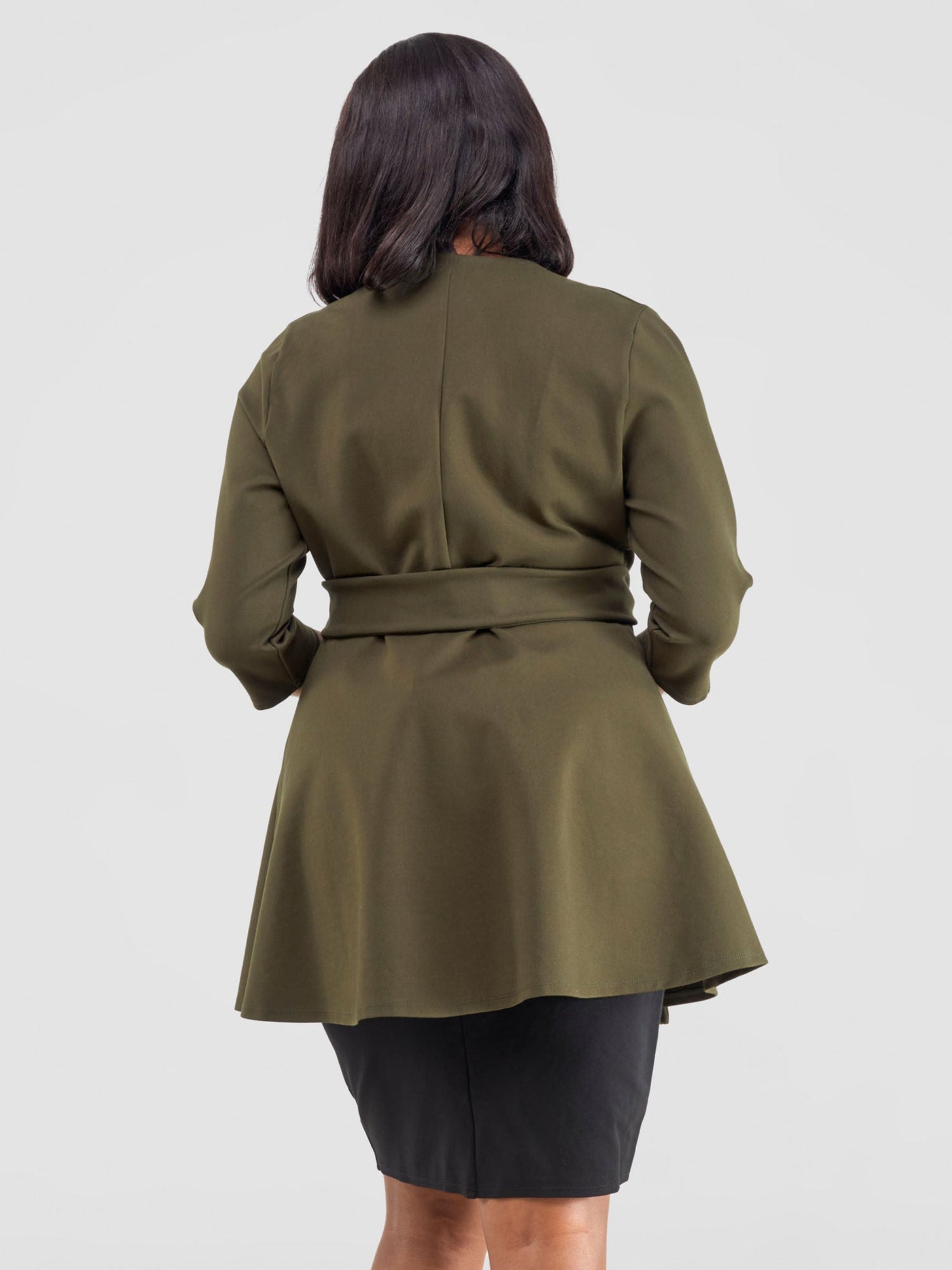 Tatari Knee Length Coat - Hunters Green