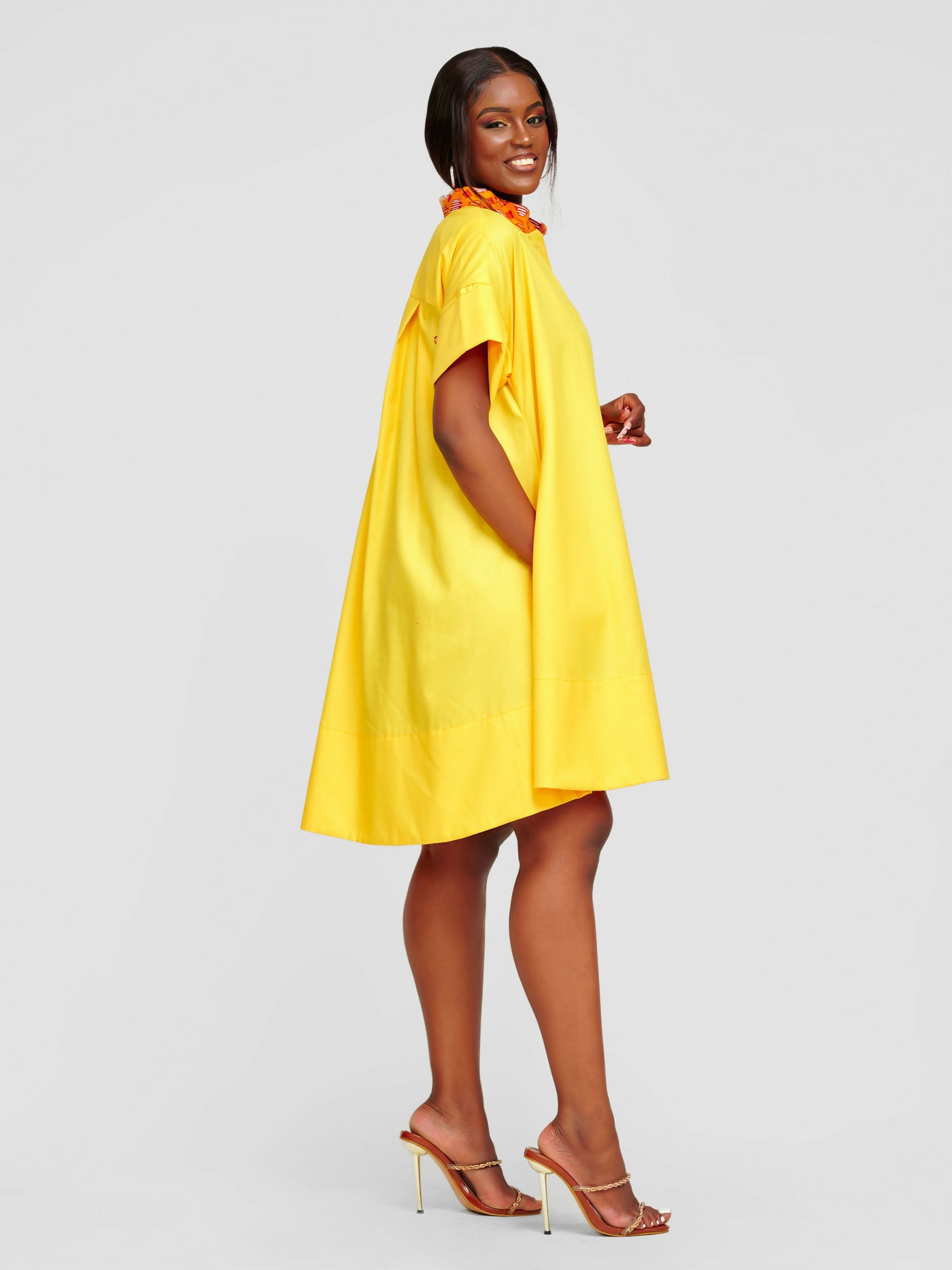 Tuli Amani Shirt Dress - Yellow - Shopzetu