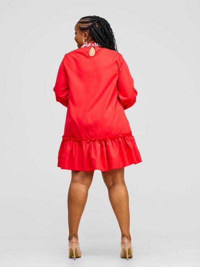 Stylish Sisters Dress - Red - Shopzetu