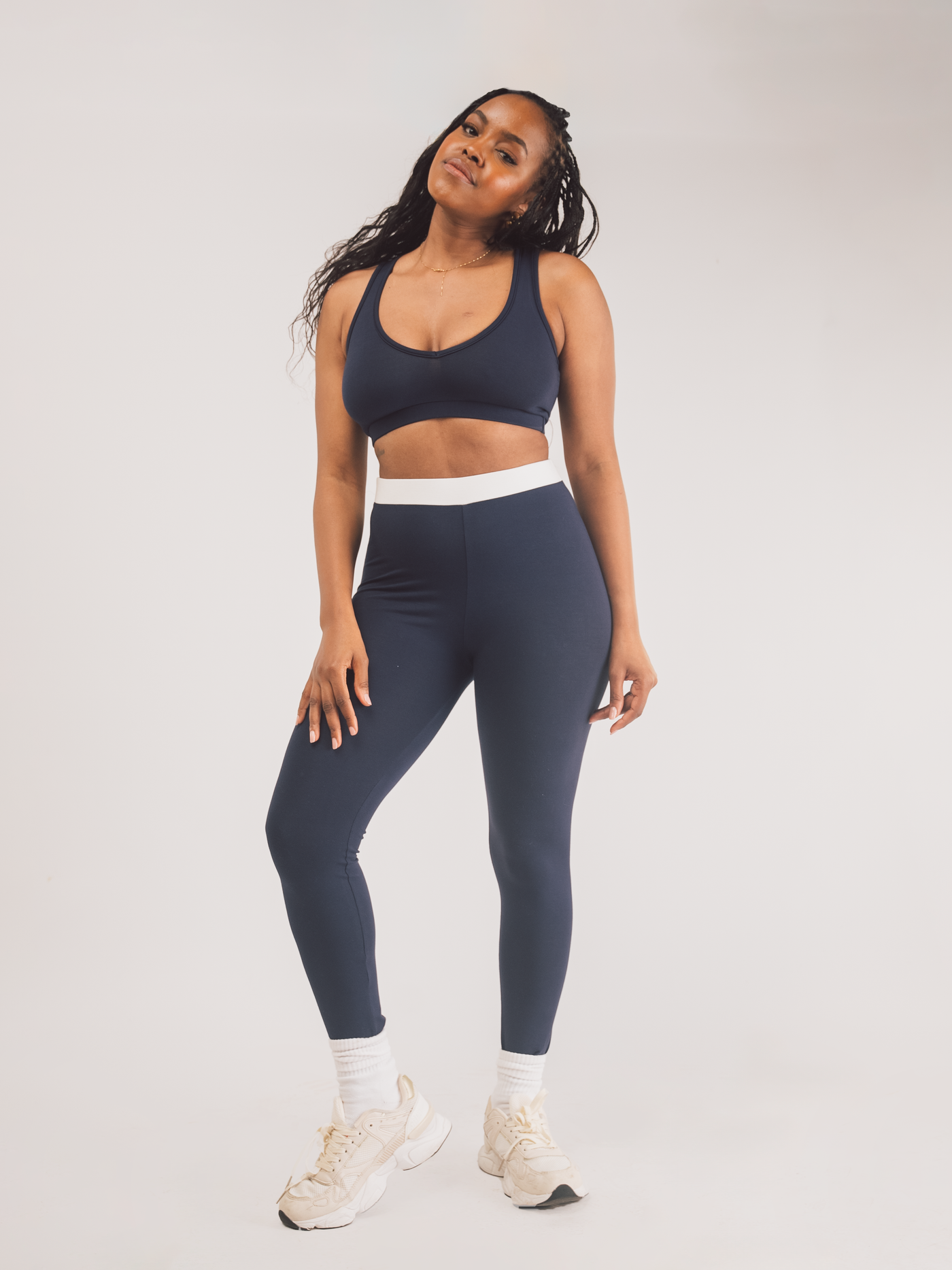 Vivo X This Is Essential Raceback Bralette - Navy Blue