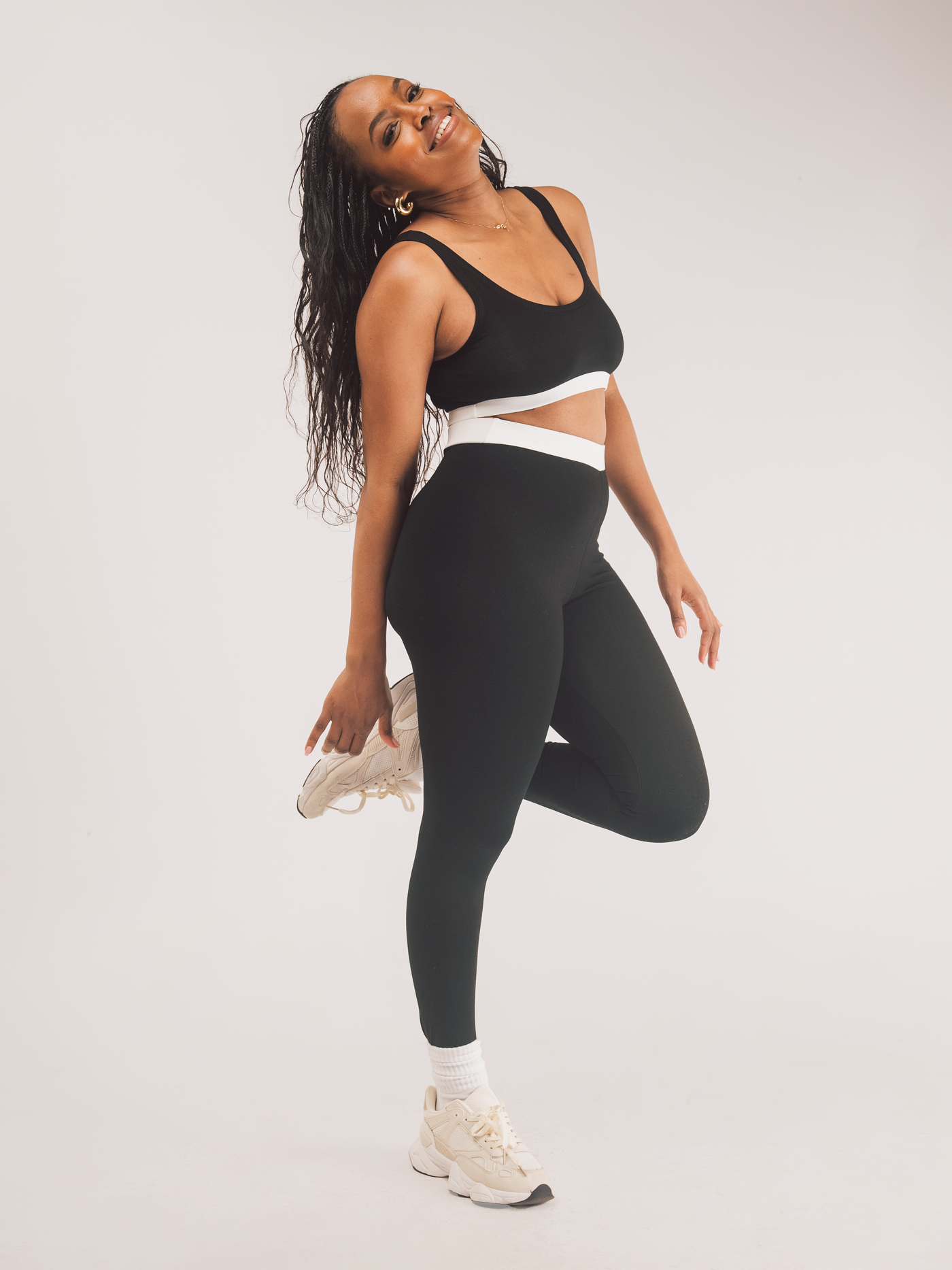 X This Is Essential Leggings - Black / White