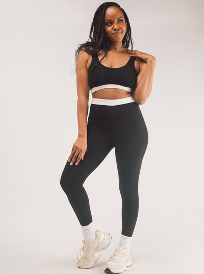 Vivo X This Is Essential Leggings - Black / White - Shopzetu