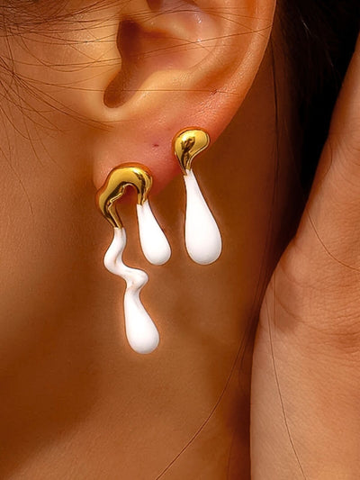 Her Essence Siesta Earring - White / Gold - Shopzetu