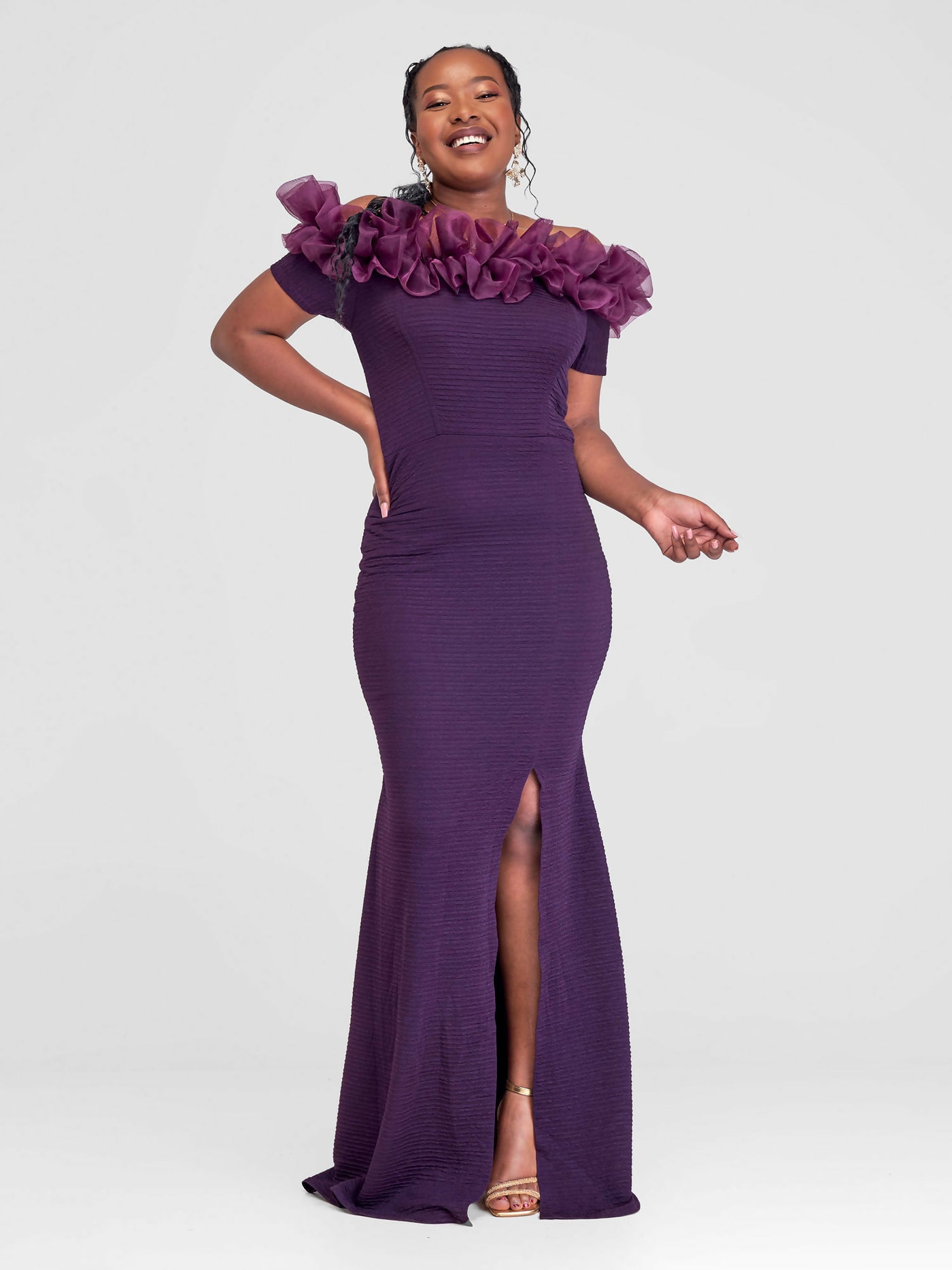 Therose Empire Matile Gown - Purple