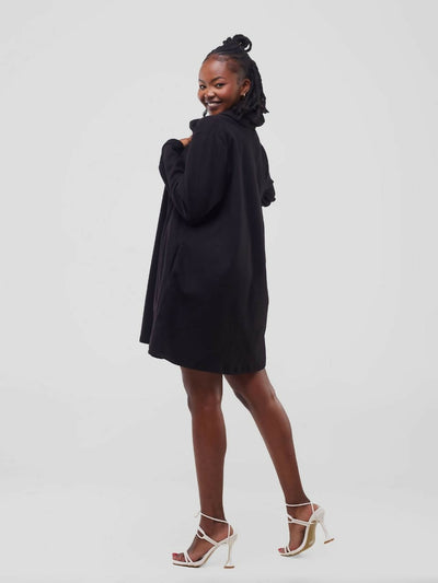 Timyt Urban Wear Poncho Dress - Black - Shopzetu