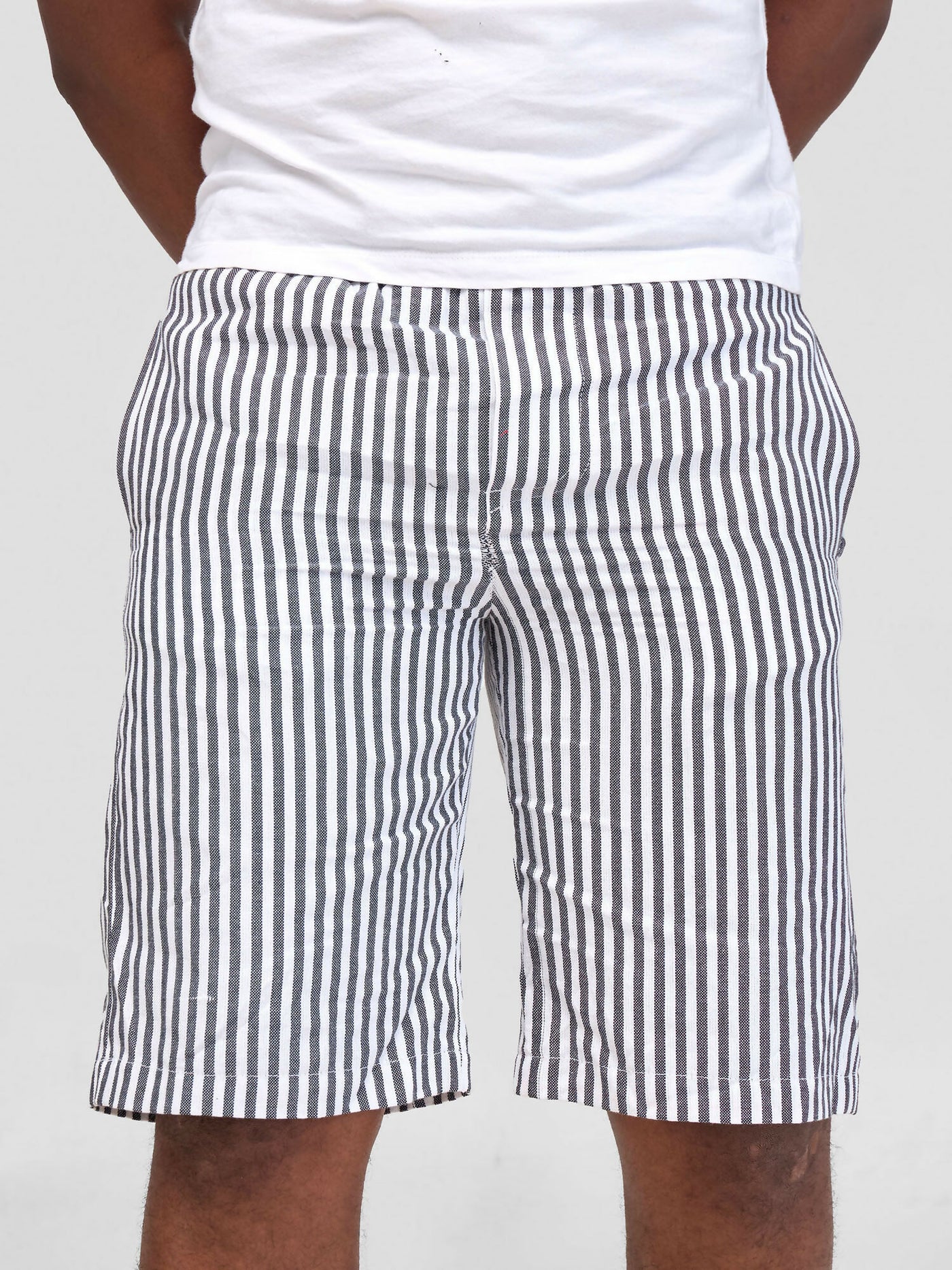 Liquid Lemn Mistari Kikoy Summer Striped Short - Grey - Shopzetu