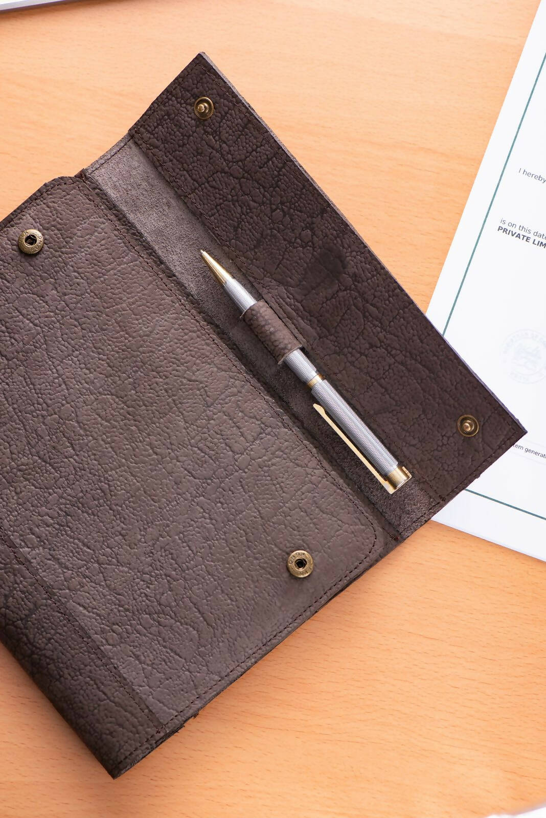 Eden Leather Executive Notebook Cover - Printed Mocca - Shopzetu