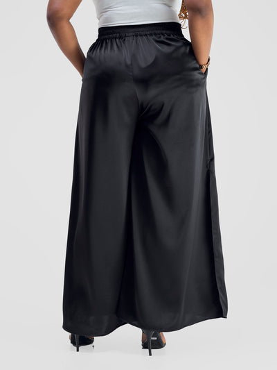 Vivo Amai Side Slit Pants - Black