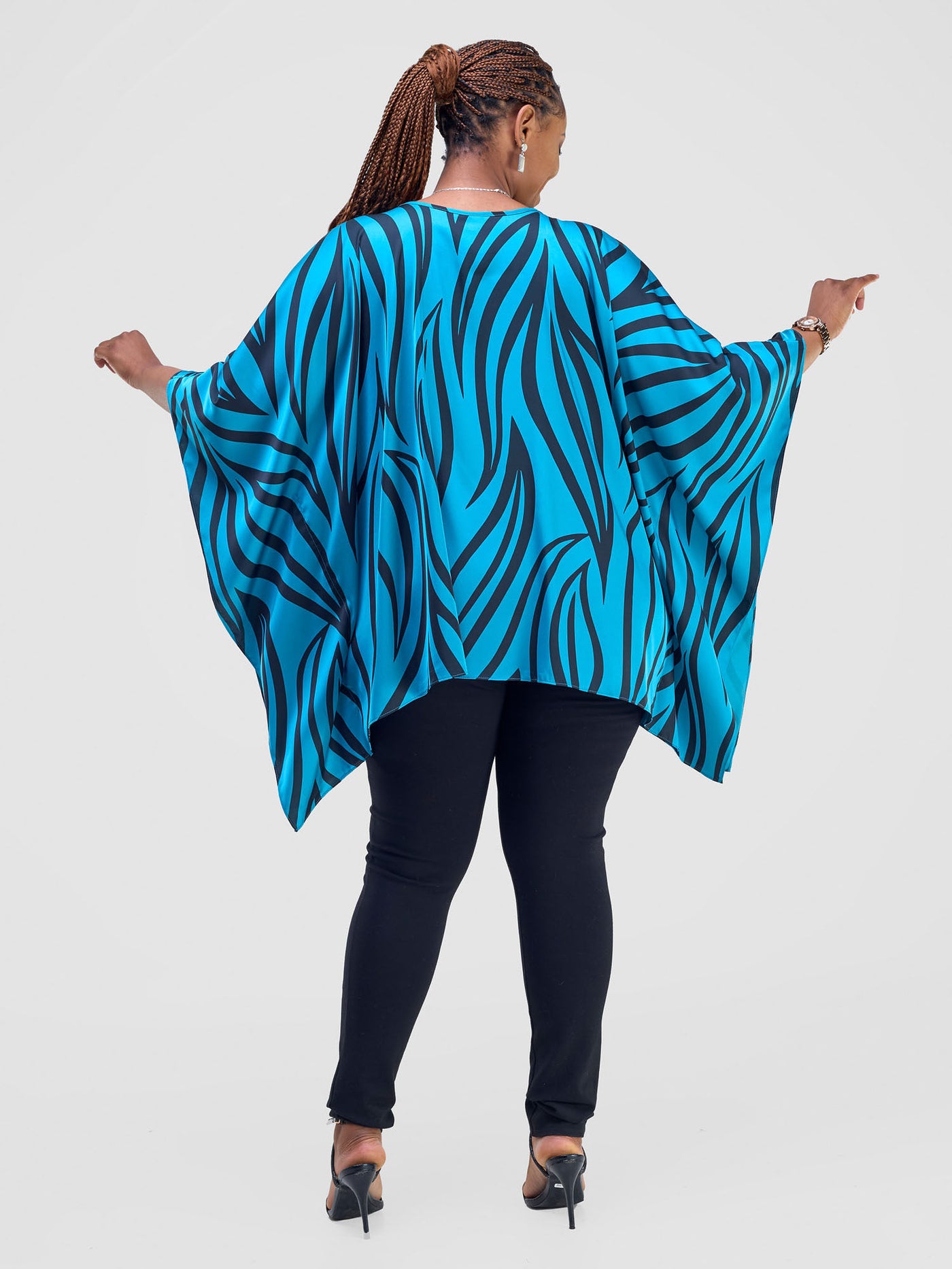 Vivo Ayana Wide Top - Teal / Black Ameli Print