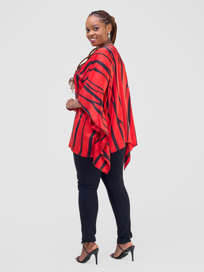 Vivo Ayana Wide Top - Red / Black Sidi L Print