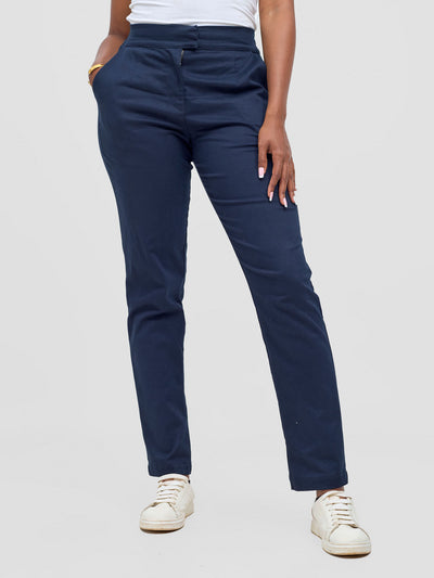 Safari Mansi Straight Leg Pants - Navy