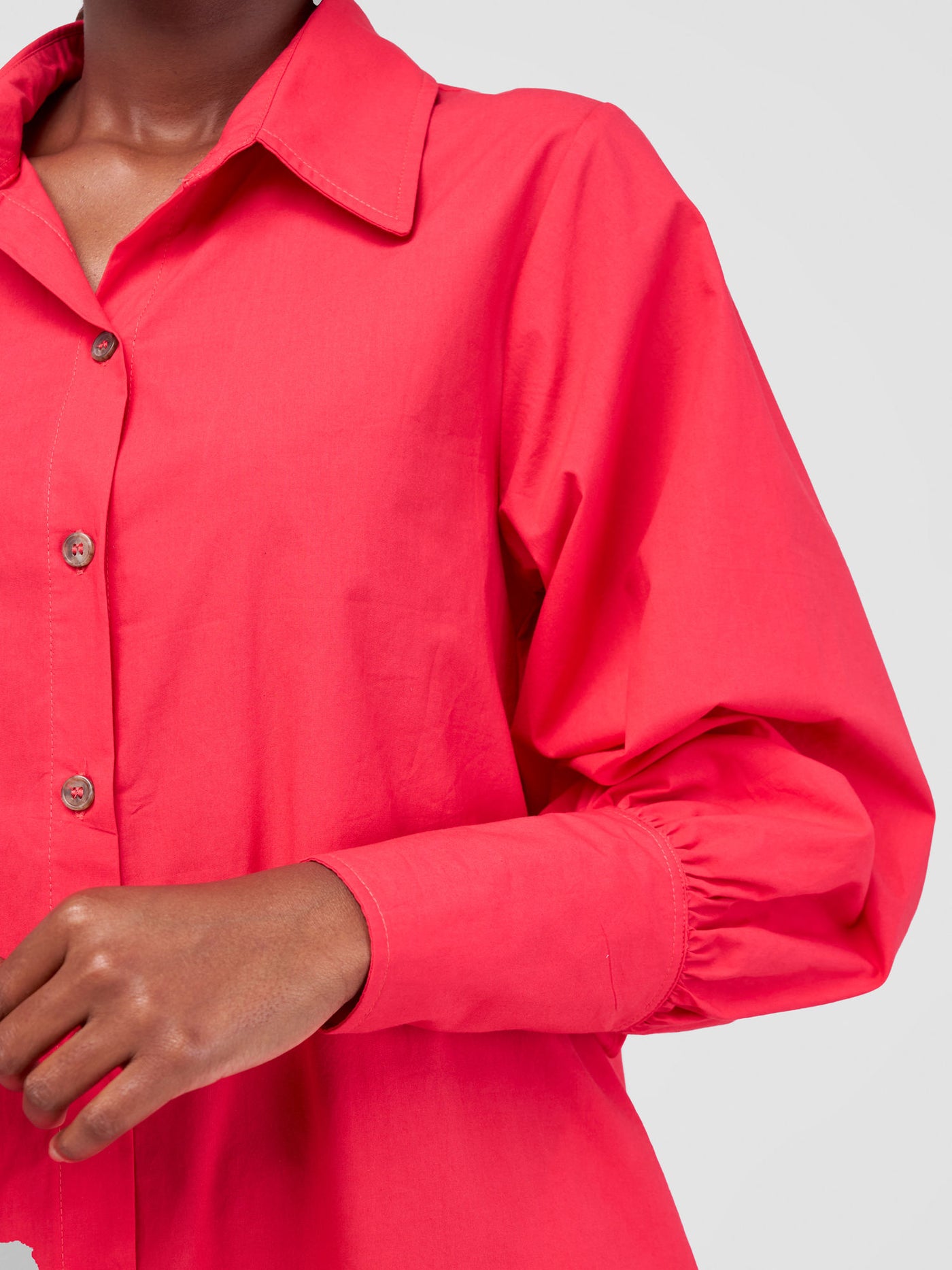 Safari Hawi Bishop Sleeve Tent Shirt Dress - Pink