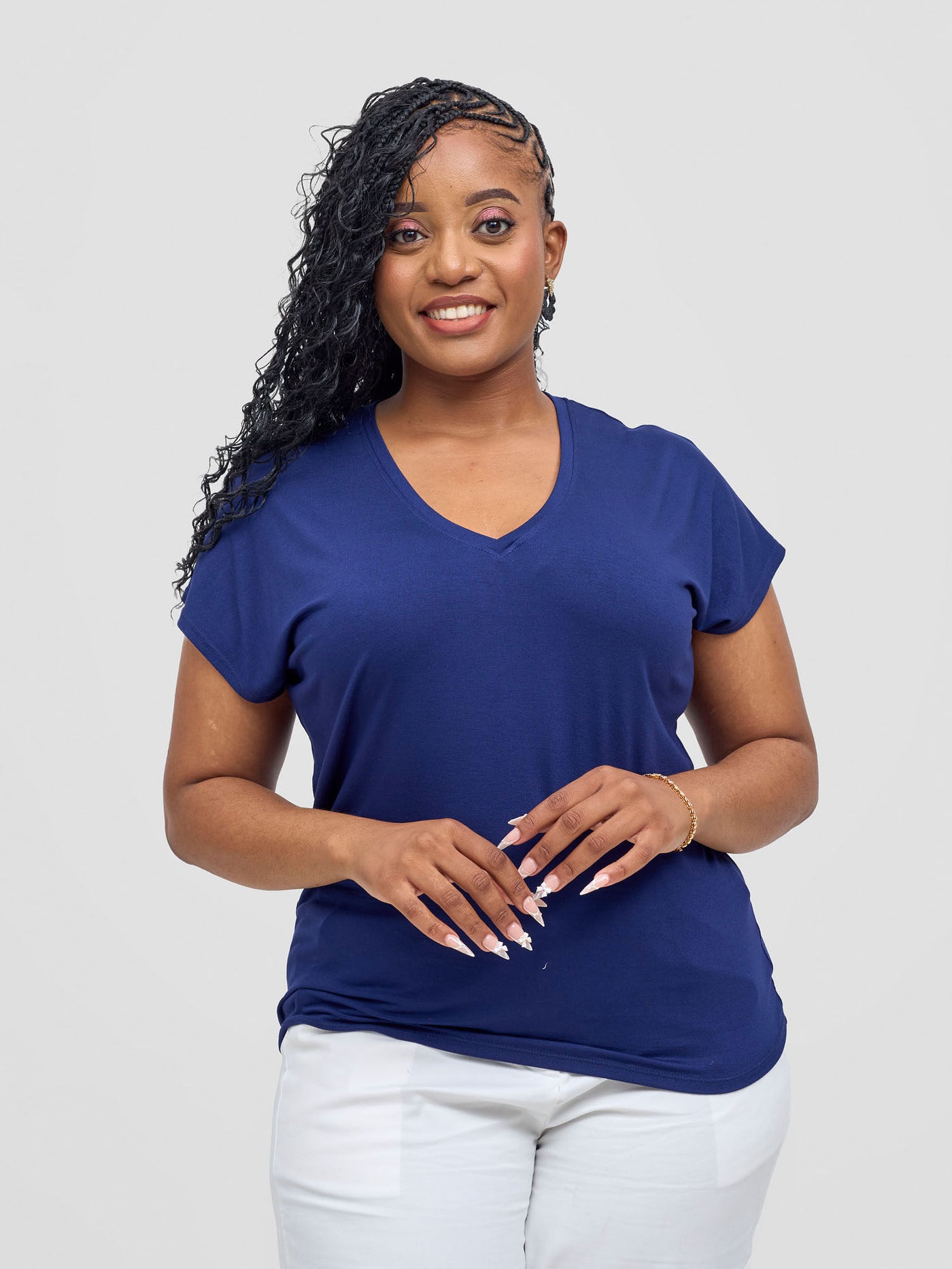 Safari Mansi Dolman Top - Navy