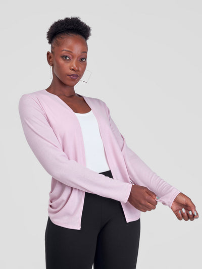 Vivo Short Side Pleat Sweater - Light Pink