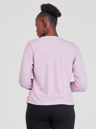 Vivo Short Side Pleat Sweater - Light Pink