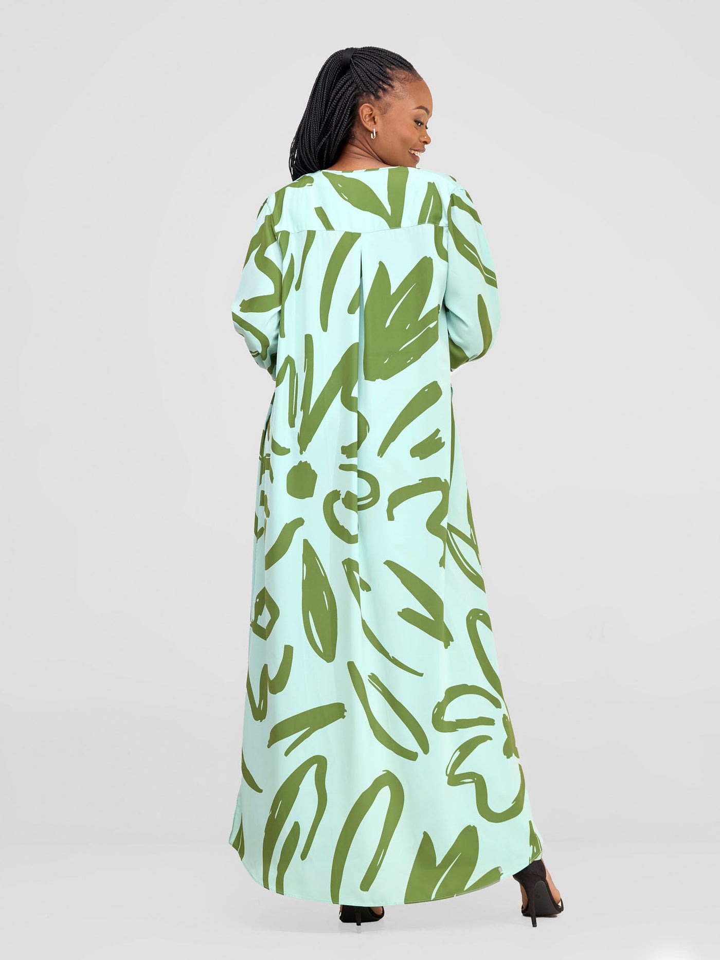 Vivo Chesi Kimono - Mint / Hunters Green Hesi Print