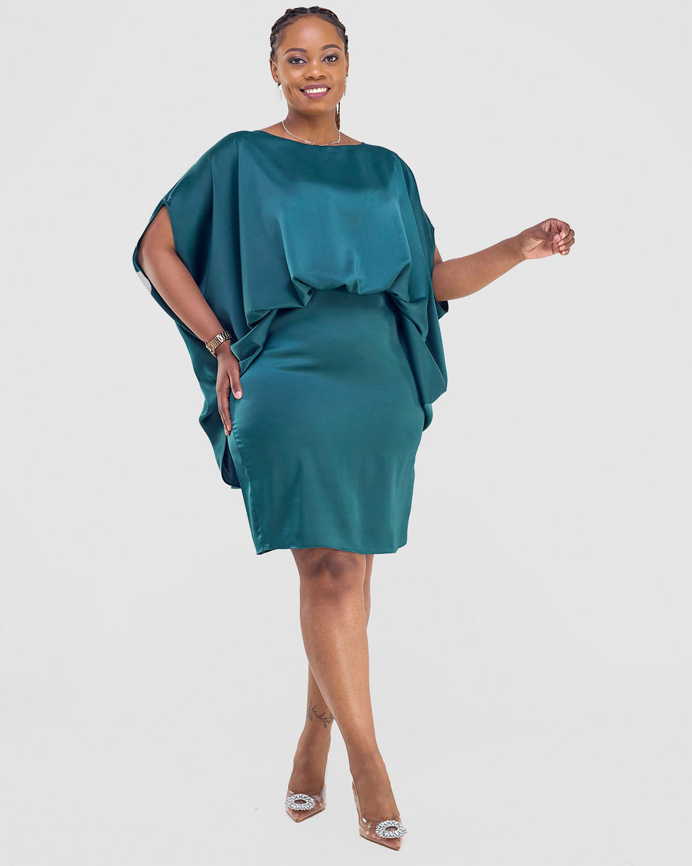 Vivo Amai Knee Length Dresses - Dark Green