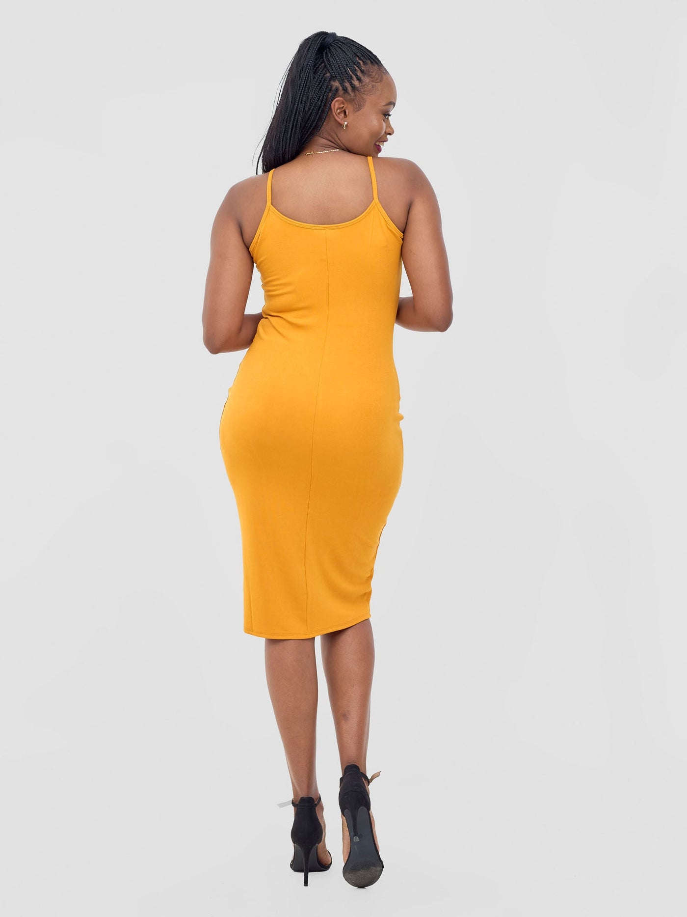 Vivo Val Strappy Bodycon Dress - Mustard