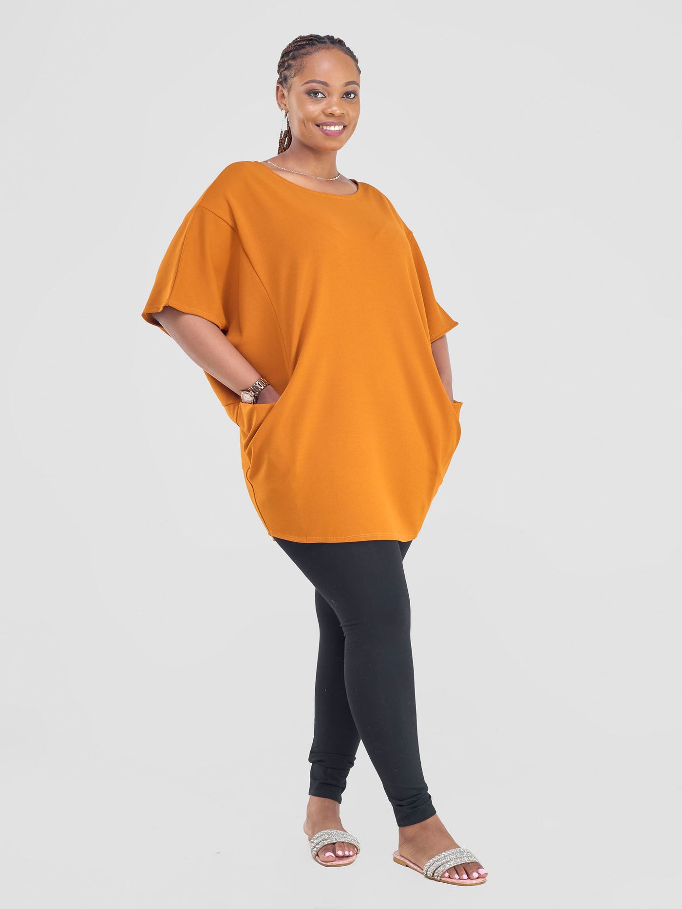 Vivo Wila Dolman Tunic - Rust - Shopzetu