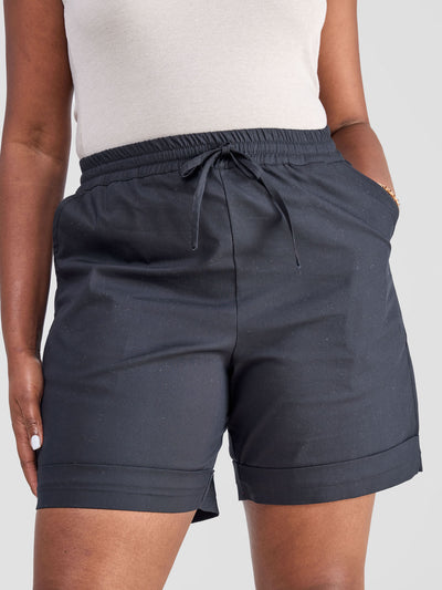 Safari Bush Drawstring Shorts - Black