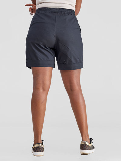 Safari Bush Drawstring Shorts - Black