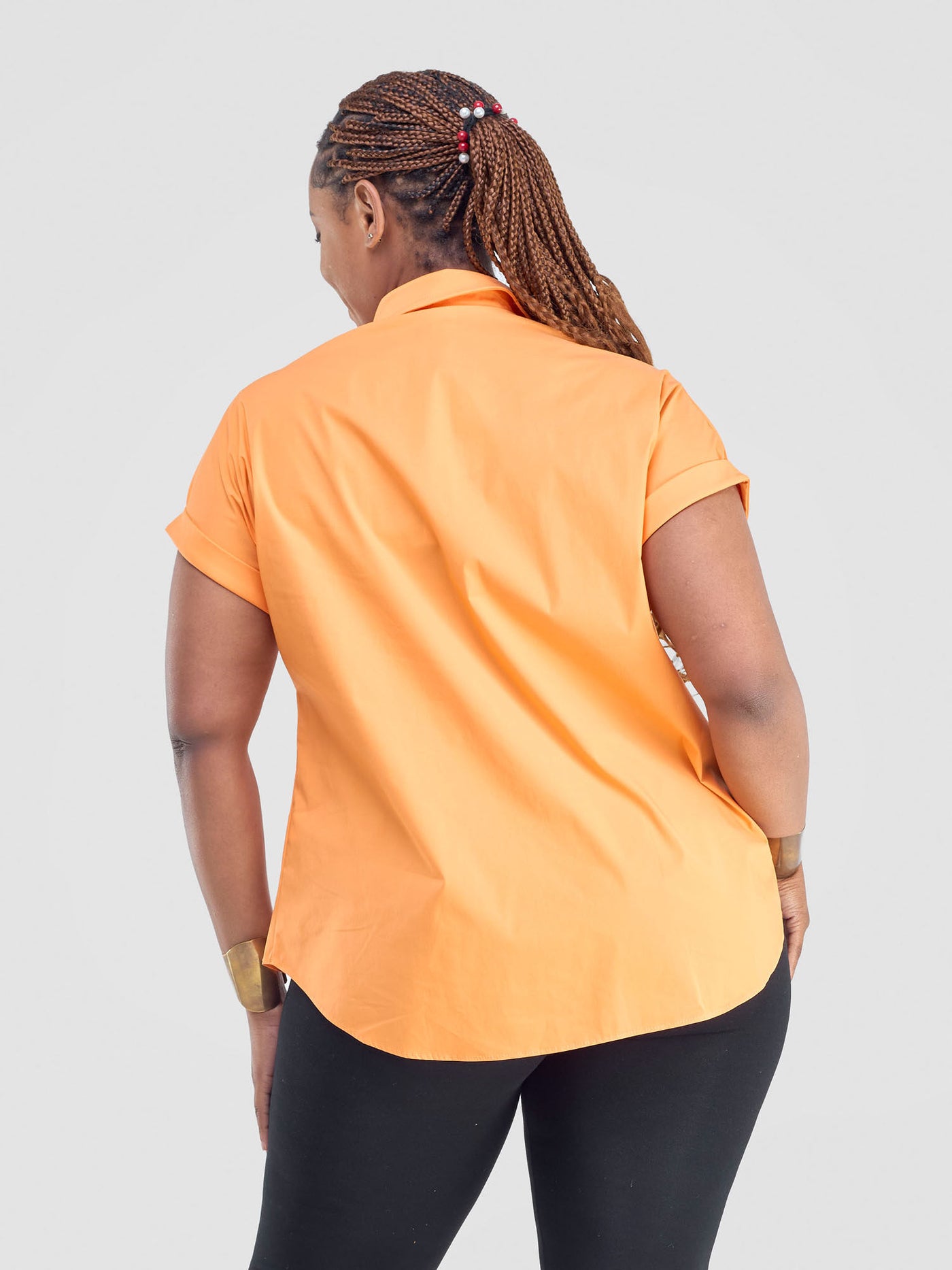 Safari Zene Drop Shoulder Top - Light Orange