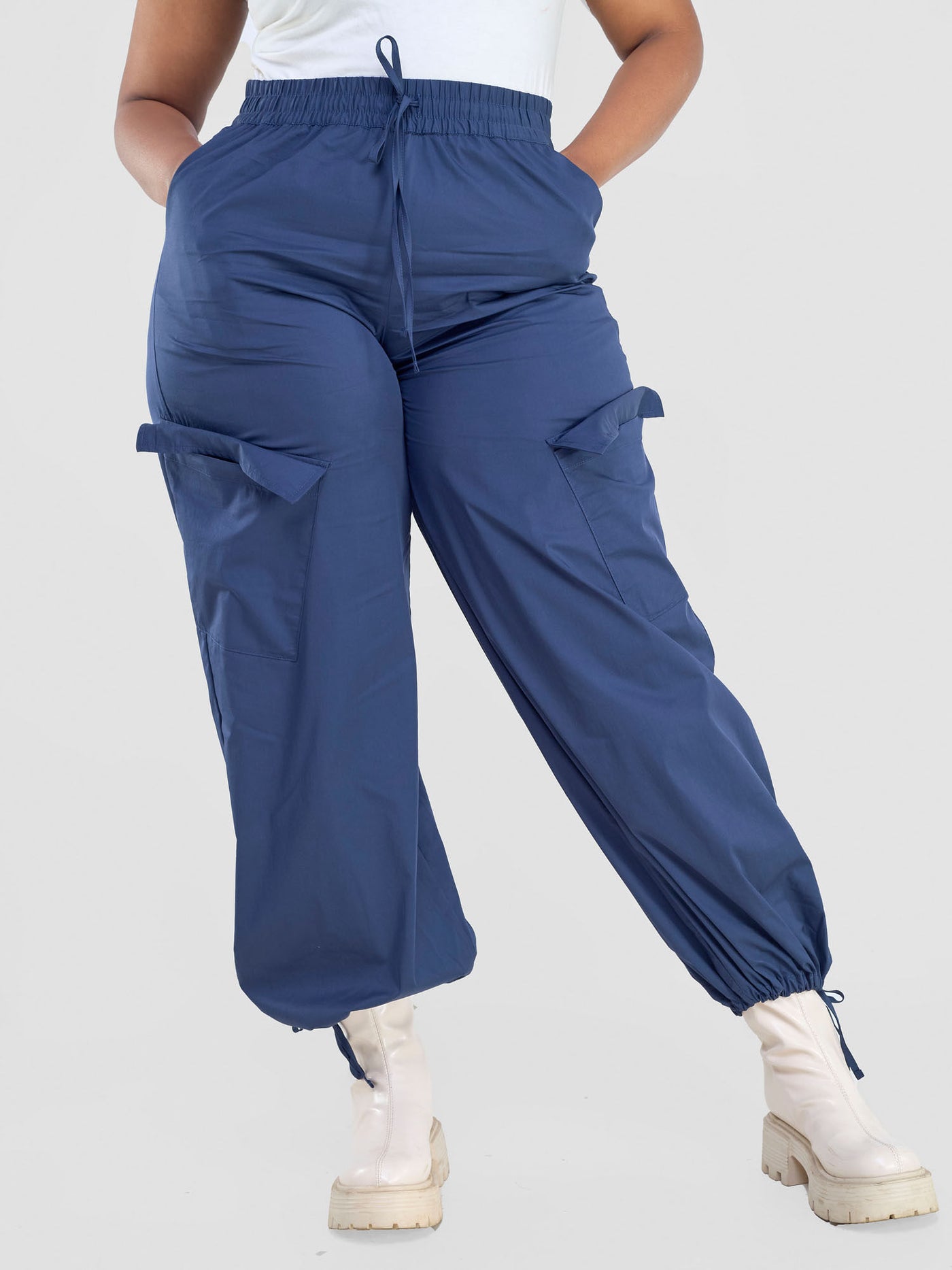 Kamari Wide Leg Pants - Navy Blue